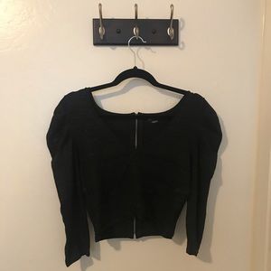 Black Sparkle 3/4 Sleeve Sweater